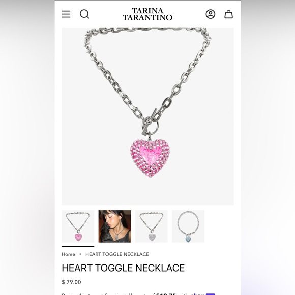 TARINA TARANTINO Heart Toggle Necklace - Picture 5 of 5